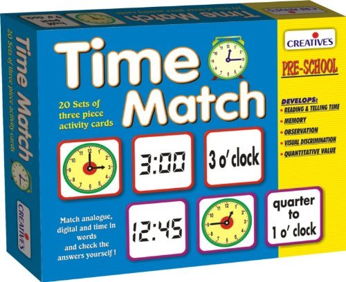 Creative Educational Aids P. Ltd. - Cre1062 Time Match Card Game (Multi-Color)
