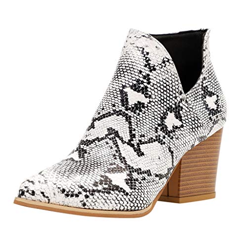 51D1hB5m9vL Botines Piel Mujer Otoño, Botines Patrón de Serpiente Botas Bajos Patrón de Leopardo Zapatos Tacon Ancho Puntiagudos… Botines Piel Mujer Otoño, Botines Patrón de Serpiente Botas Bajos Patrón de Leopardo Zapatos Tacon Ancho Puntiagudos…