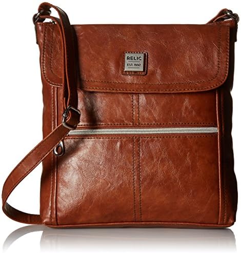 Relic Women's Erica Flap Crossbody Bag, Cognac, One Size