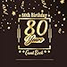 80th Birthday Guest Book: Happy Birthday Celebrating 80 Years.  Message Log Keepsake Notebook Diary For Family and Friend To Write In and Sign In. ... Celebration Parties Party) (Volume 7)
