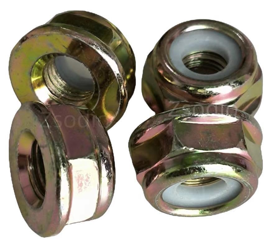 Photo 1 of (4Pack) Blade nut, M10 * 1.25 Left-Hand Threaded Flange nut Replacement Part, Used for Lawn Mower Cutting Machine Trimmer Accessories
