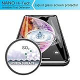 Liquid Glass Screen Protector - Ewadoo Scratch Resistant Wipe On Screen Protector for Samsung S9+/ Note 8 & Smartphones & Tablets - Nano Hi-Tech Invisible Coating Film for iPhone X/XS/XS Max/XR