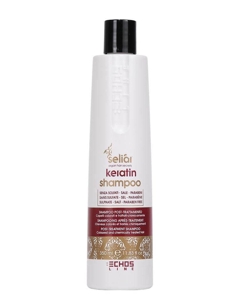 Echosline SeliarKeratin Shampoo for Use After Treatment of Hair, Ideal After Gl&au ml, Sulphate Salt Paraben 300 ml
