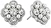 Downton Abbey Silver-Tone Crystal and Faux-Pearl Stud Earrings