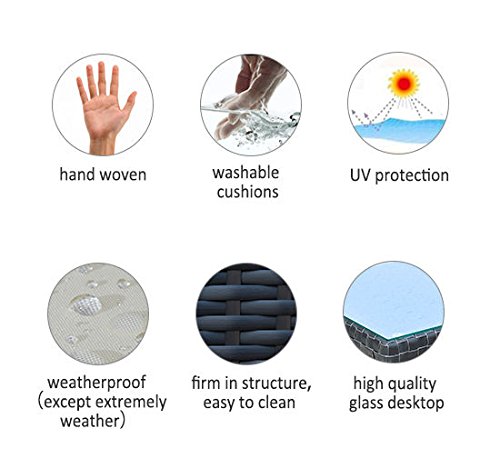 2 Outsunny+Cushioned+Sectional+Conversation+Furniture