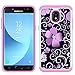 Galaxy J3 Eclipse 2 case,J3 Orbit/J3 Express Prime 3/J3 Prime 2/Amp Prime 3 Case,Turphevm [Shock Absorption] Dual Layer Heavy Duty Protective Cover Rugged Case for Samsung Galaxy J3 2018(Pink Violet)