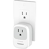 Surge Protector 1050 Joules, TESSAN Single Plug Surge Protector with Protected Light Indicator, 1875W Max Portable Wall Outlet for Appliances, TV, Computer, Refrigerator, Treadmill, Massage Chair