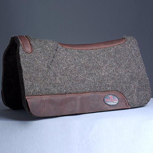 HILASON 32X32 Wool Felt Western Horse Saddle Pad Grey | Saddle Pads Western | Western Saddle Pads | Horses Saddle Pads | Horse Riding Pads | Horse Saddles Pads | Saddle pad Non Slip