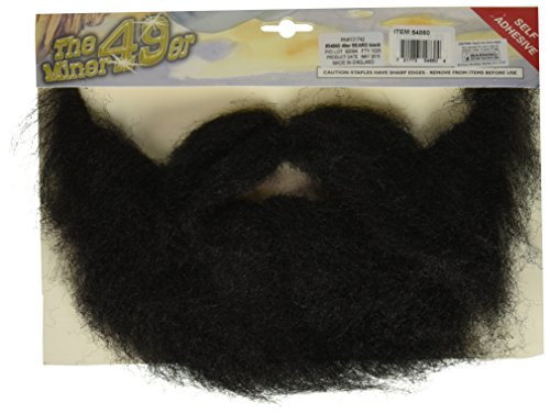 Forum Novelties 54860 49Er Beard/Moustache, Black