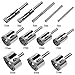 Stop Now 12 Pcs Diamond Drill Bits - Glass and Tile Hollow Core Drill Bits Extractor Remover Tools Hole Saws for glass, ceramics, porcelain, ceramic etc