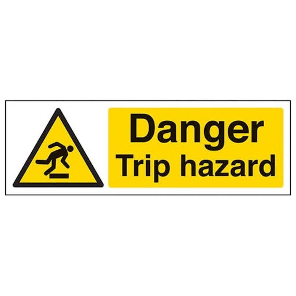V Safety Eco Friendly Warning General - Danger Trip Hazard - 300 X 100mm