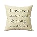Pillowcase,Ammazona I Love You A Bushel And A Peck Sofa Bed Home Decor Pillow Case Cushion Cover