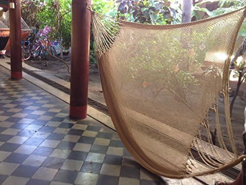 Handmade Mayan Hammock, Double Hammock, Brazilian Hammock - Made With 100% Organic Cotton - The World's Best Hammock! (Double, Cream)