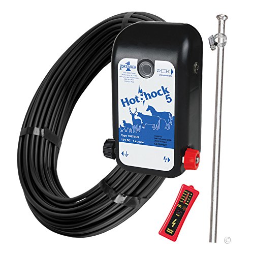 Premier HotShock 5 (Plug-In) Fence Energizer Kit with .5 Joule Energizer