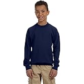 Gildan 18000B Youth Fleece Crew SweatShirt - Navy - XS