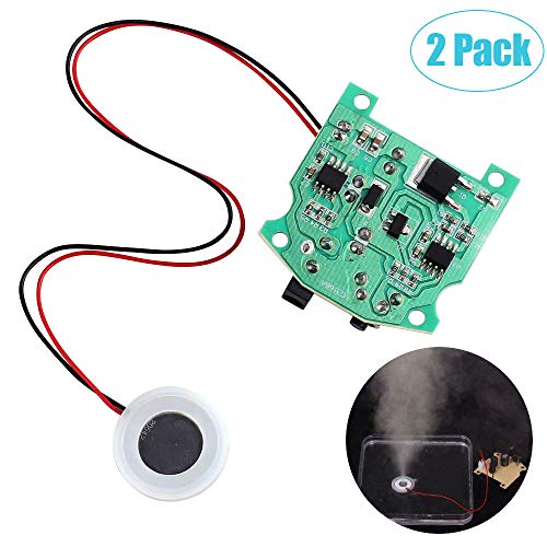 2 Pack Ultrasonic Atomization Maker 20mm 113KHz Mist Atomizer DIY Humidifier with PCB 3.7-12V