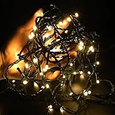 12V Outdoor String Lights(Warm White)- Low Voltage Outdoor String Lights -Works with Low Voltage Landscape Lighting Systems -for Holiday Decorations, Christmas Tree Lights Holiday Party Wedding