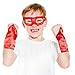 Red Superhero Eye Mask and Powerbands - Kids