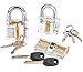 Cocoking 6pcs Locks Transparent Visible Cutaway Practice Kit Padlock Door Lock Pick Training Skill For Locksmith Beginner (6)
