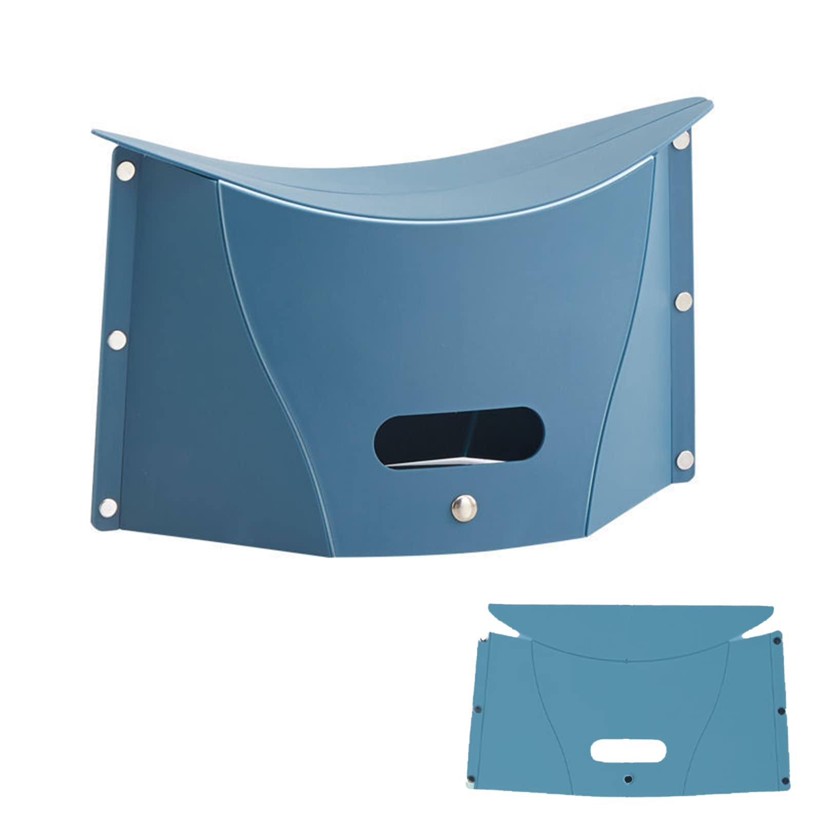 Photo 1 of koofull Folding Portable Camping Hiking Stool, Lightweight Collapsable Foldable Chair for Travel Gathering BBQ Subway Library Backpacking Outdoor Ultralight Mini (Blue)