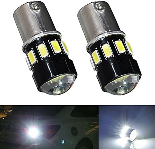 AUTOUS90 2-Pack Super Bright 1157 2057 2357 7528 BAY15D 16-SMD White LED Bulbs For Brake Lights Tail lights Turn Signal