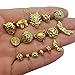 Antique Gold Mixed 60pcs Loose Spacer Bead,Craft Supplies Charms Pendants for Jewelry Findings Making Accessory for DIY Bracelet Necklace (M247)