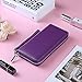 Lavemi Women's RFID Blocking 100% Leather Large Capacity Zip Around Wallet Phone Holder Clutch Travel Purse Wristlet(Large Size Purple)