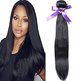 Cranberry Hair Brazilian Straight Hair One Bundle Virgin Straight Human Hair Brazilian Hair 100g Natural Black Color for Women(26 Inches)