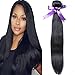 Cranberry Hair Brazilian Straight Hair One Bundle Virgin Straight Human Hair Brazilian Hair 100g Natural Black Color for Women(26 Inches)