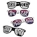 BMC 4 pc Black and White Wedding Party Decal Style Sunglasses - Bride & Groom
