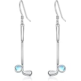 PELOVNY Sport Dangle Drop Earrings for Women 925 Sterling Silver Golf Tennis Volleyball Basketball Soccer Ball Earrings Birthday Christmas Jewelry Gifts for Athletes Sport Lovers