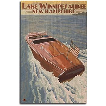 Amazon.com: Lake Winnipesaukee, Hampshire - Vintage Boat ...