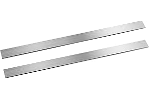 SUNKOO 2PCS 304 Stainless Steel Flat Bar, 3/16" Thickness 1 3/16" Width 12" Length Brushed Finish Trim Strips Sheet for Brushed Finishing Trim Strips Sheet for DIY Craft Making