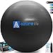 A AZURELIFE Professional Grade 58-65cm Exercise Ball, Anti-Burst & Non-Slip Stability Balance Ball with Quick Pump Included, Perfect for Birthing, Yoga, Pilates，Desk Chairs, Therapy