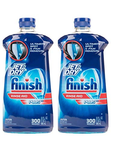 Finish Jet-Dry Rinse Aid, 32oz, Dishwasher Rinse Agent & Drying Agent (2 Pack(32 oz))