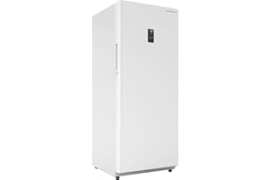 Hamilton Beach HZ4941 14 cu ft Upright Convertible Fridge/Freezer-Frost Free-Reversible Door-Removable Glass Shelves-LED Interior Light, White