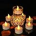 Pandaing Lasts 2X Longer Flameless Tealight Candles [50 Pack, Batteries Included], Realistic Tea Lights Candles, Flickering Bright Tealights, Battery Operated Unscented Candles