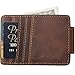 Money Clip Minimalist Front Pocket Wallet Magnetic RFID Genuine Leather Slim Wallet Credit Card Holder for Men Women by Mcdull