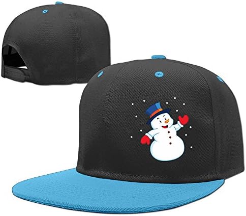Kid's Happy Cartoon Snowman And Snowflake Snapback Hip Hop Hat Baseball Cap