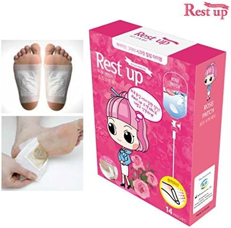 [RESTUP] Rose Foot Rest Sole Pads Pack of 14 - 7 Time Use - More Than 6 Hours Foot Reflexology Aroma Sleep Therapy