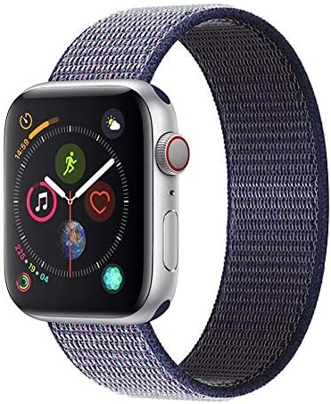 KONGAO Nylon Band Compatible for Apple Watch Band 38MM 40MM 42MM 44MM, Soft Lightweight Breathable Nylon Replacement Sport Strap Compatible for Apple Watch iwatch Series 5/4/3/2/1