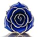 Polend Love forever Long Stem Dipped 24k Gold Foil Trim Rose,With the Clear Crystal Stand,Best Gift for Valentine's Day Gifts,Mother's Day, Anniversary, Birthday Gift,Christmas(Blue)