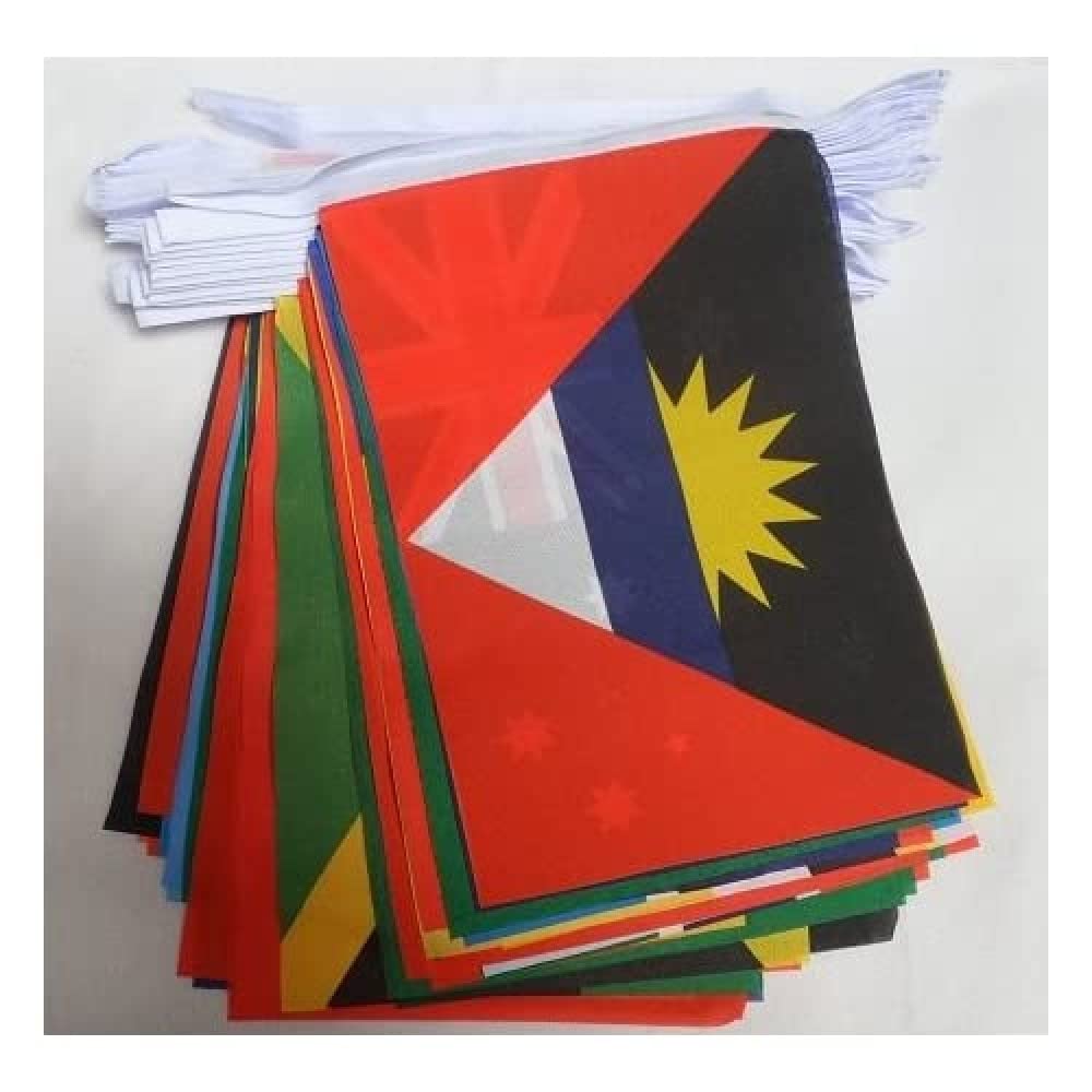 AZ FLAG 54 Commonwealth Countries Bunting Flag - 20 Feet Garland 54 Small 54 nations Commonwealth Flags 8'' x 6'', 100% Polyester String Pennant, 6 meters — image 1
