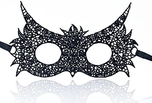 Masquerade Face Masks – Adjustable Strap, Comfy Fit, Sleek Lace, Majestic Patterns – for Halloween, Costumes, Joyous Celebrations, Mardi Gras, Weddings, Ball Proms, Venetian Décor (Bubble Eyes)