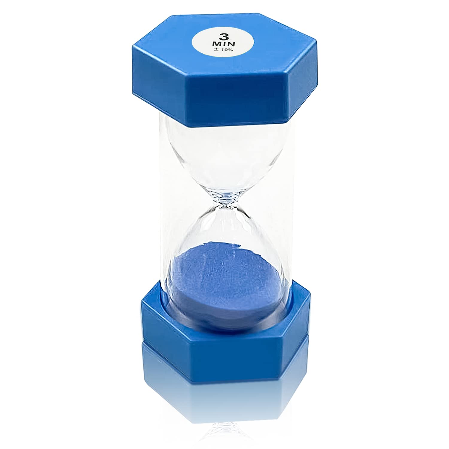 Hourglass Sand Timer, Sand Timer, Coloured Sand Timers for Children, Kitchen Timer Child Game Toy, Toothbrush Timer Sandglass, Home Office Decoration, 3 Minutes, Blue