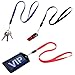 8 Neck Lanyards (Red, White, Blue, Black) and 4 Wrist Straps (Black) - for ID Cards, Cell Phones, Keys, USB Drives, Compact Cameras, Flashlights, etc - Diamond Shield Cleaning Cloth / Packaging