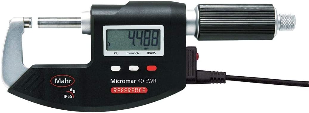 Mahr-Federal Ratchet Thimble Electronic Digital Micrometer, 0 to 1"/0 to 25mm Range (In./mm) - 4151705