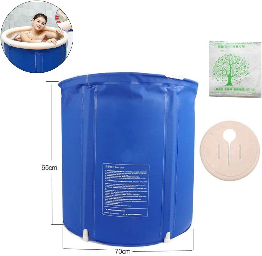 LONGLAN Spa Bathtub PVC Warm Inflatable Bathtub Adult Sauna Steam Bath Tub Inflatable Foldable Bath Barrel Large Size Tub for Adult