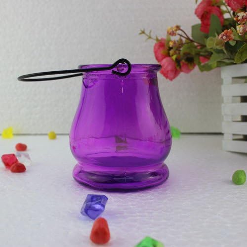Vase Fillers Colorful glass vase creative furnishing plant bottle hydroponic flower glass vase bottle for home decoration Color Purple