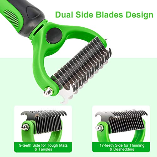 Dog Brush, Dog Brush for Matted Hair, Pet Undercoat Brush for Cat & Dog, Dog Shedding Brush, Efficiently Removes Tangles, Knots, and Mats, Easy to Clean, Hair Type